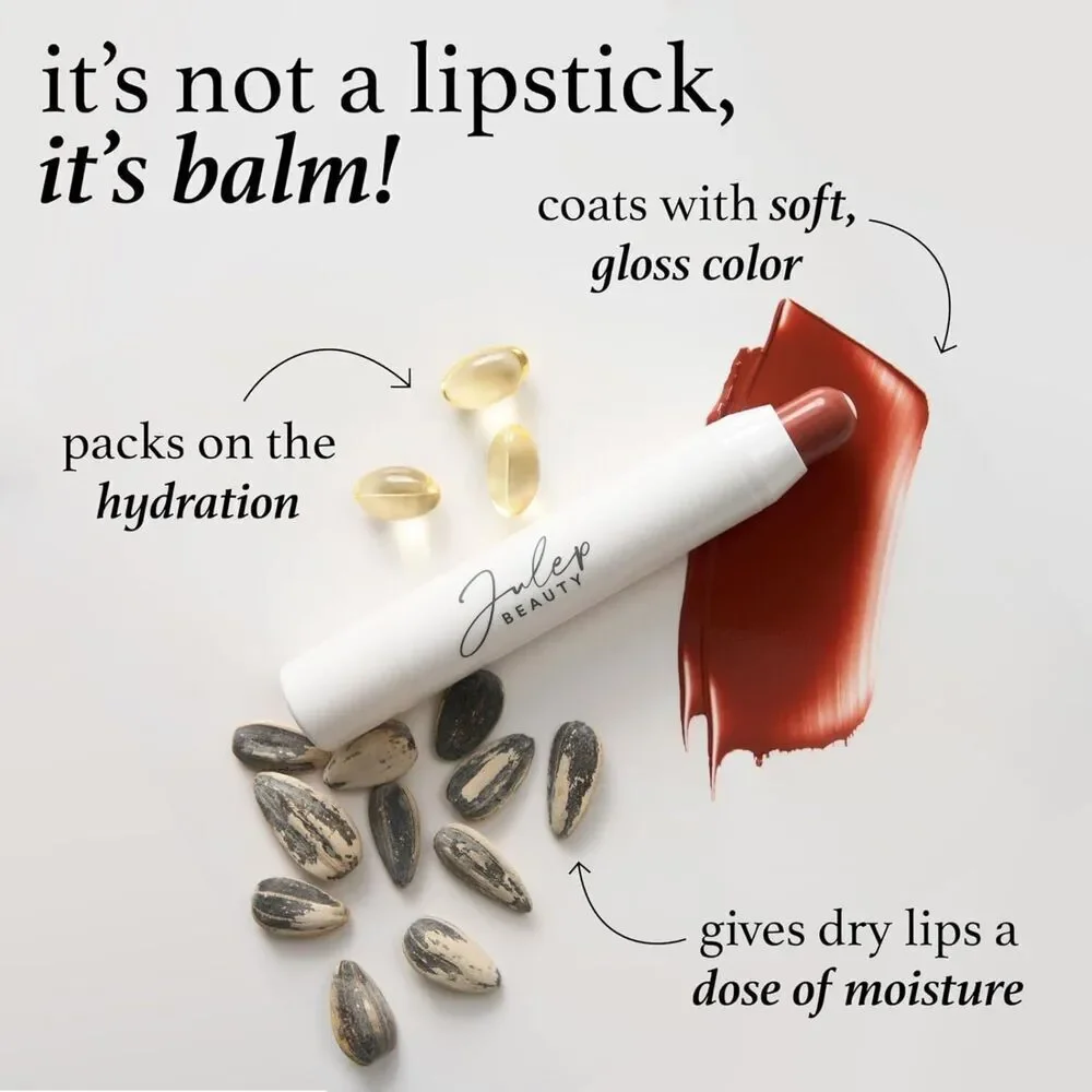 Julep Canyon Rose Color Lip Balm with Vitamin E Core Natural Gloss Finish